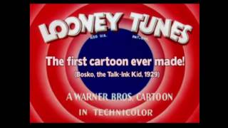 The First Looney Tunes Cartoon Ever Made! Nostalgic cartoons (BOSKO,1929)