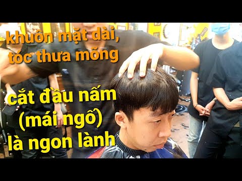 Hướng dẫn cắt tóc mái ngố (đầu nấm) phù hợp cho khuôn mặt dài và hói