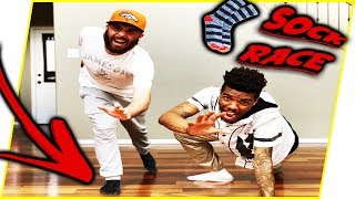 HE ALMOST DIED! HILARIOUS SOCK RACE GONE WRONG!! - Office Shenanigans Ep.4 HE ALMOST DIED! HILARIOUS SOCK RACE GONE WRONG!! - Office Shenanigans Ep.4