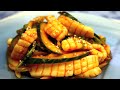 Korean Food: Spicy Squid and Watercress Dish (오징어 미나리 초무침)