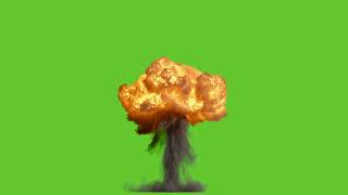 4K Atomic Bomb In Green Screen For Vfx Free To Use