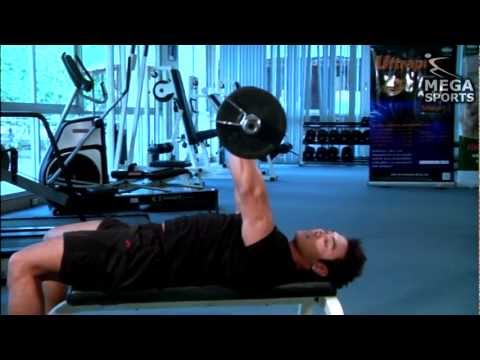 เล่นกล้ามหลังแขน Lying Tricep Extension