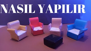 Kağıttan Tekli Koltuk Yapımı-Origami
