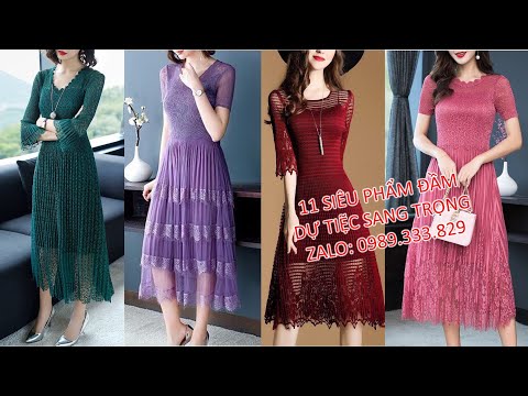 Đầm Ren, Váy Ren Đầm Trung Niên, Thời Trang Trung Niên Sang Trọng, Cao Cấp U30, U40, U50