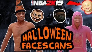 HALLOWEEN IN NBA 2K19! 👻| BEST SPOOKY/FUNNY FACESCANS! (BLACK FACE GLITCH & MORE!)
