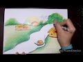 Vẽ tranh phong cảnh quê hương - Landscape painting of the homeland.