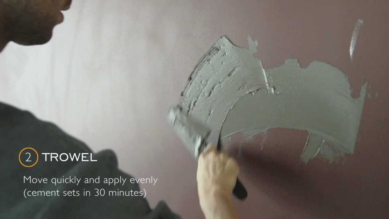 DIY Cement Wall - YouTube