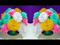 Make Wonderful paper flower vase || Empty plastic bottle vase making crafte-Water bottle recycle flo