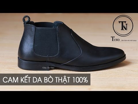 Giày da nam cổ lửng Chelsea Boots GC06 - Giày da bò 100% với thiết kế sang trọng, đẳng cấp của Tino