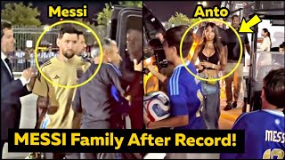 Messi Family Spotted Leaving After Breaking Ist Record Vs Puerto Rico