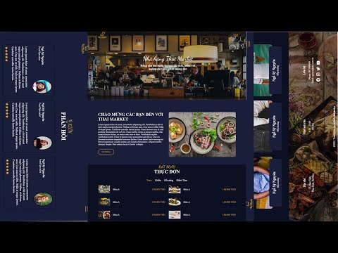 Thiết kế Website nhà hàng đơn giản, Responsive bằng Html, Css và Javascript P8 END