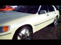 Pearl White Lincoln Town Car on 26" DUB Delusion Floaters