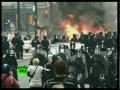 Video G20 Protests Heat Up: Video of police car fire in Toronto