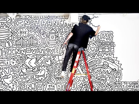 Metromile Mural by Timothy Goodman - YouTube