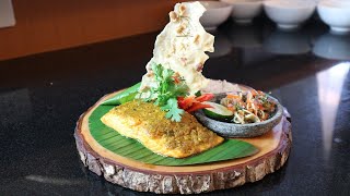 Salmon Bumbu Bali dan Nasi Kecombrang The Sultan Hotel & Residence Jakarta