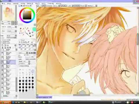 Speed digital paint Angel Wedding manga anime tutorial