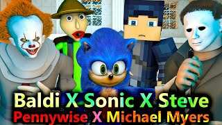 Pennywise It X Baldis Basics Challenge 2 Official Baldi Minecraft Horror Animation Game