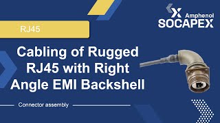 Rj45 Cabling Of Rugged Rj45 With Right Angle Emi Backshell