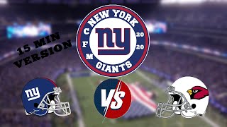 Madden 20 | CFM | Season 21 | Week 11 New York Giants vs Arizona Cardinals | 15min