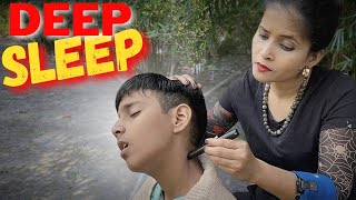 Deep Sleep With Pure Nature & Bird Chirping 🐦|Head Massage With Upper Body Massa
