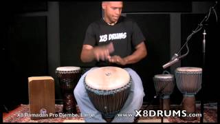 X8 Drums Ramadan Professional Djembe, Large