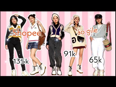 🌸Shopee haul Gile len🌸 7 chiếc áo Gile len cực Chất + cực Rẻ đón mùa Thu Đông trên Shopee🌸Pinduoduo