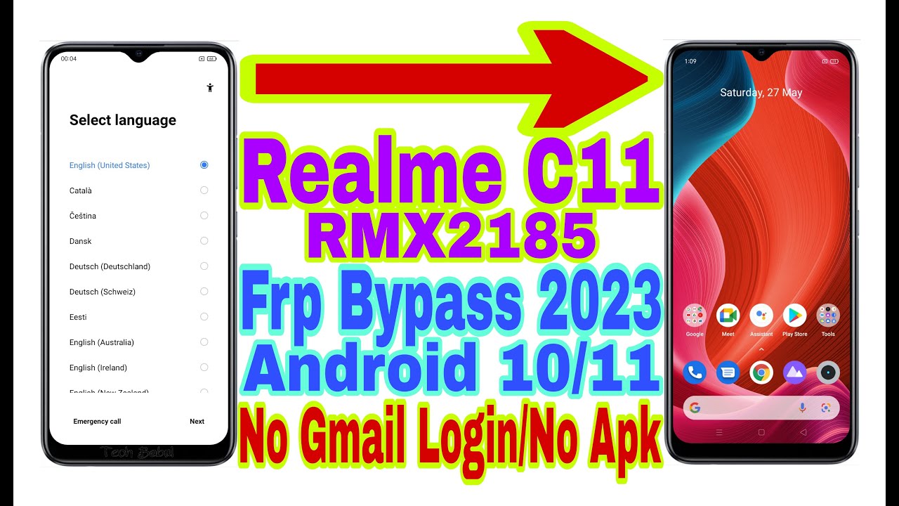 Realme C11 (RMX2185) Android 10 Frp Bypass |New Trick Realme C11 (RMX2185) Android 10 Frp Bypass |New Trick