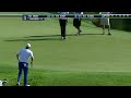 Ernie Els finishes with a 26-foot birdie putt on No. 18 at Quicken Loans