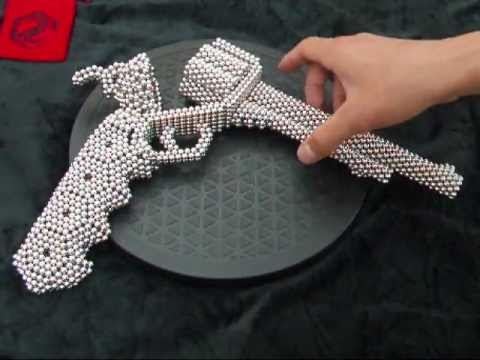 Massive Magnum Revolver made of magnet spheres (Zen Magnets) - YouTube
