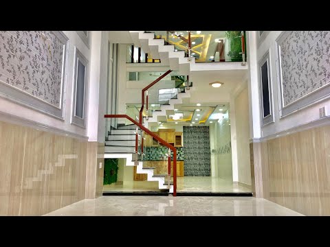 Bán Nhà Gò Vấp. Nhà ống đẹp 4x17m Thiết kế 1 lửng 3 lầu , Đường Nguyễn Oanh , P6, Hẻm xe hơi 6m.
