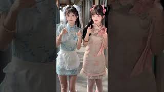 Xiaoyangzai&Lilizai#Chinesegirl #Frp #Beautiful #Viral#Qipao#旗袍