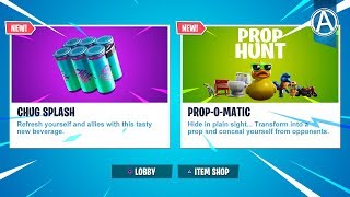NEW "CHUG SPLASH" Gameplay! // 2300+ Wins // NEW "PROP HUNT" LTM (Fortnite Battle Royale LIVE)