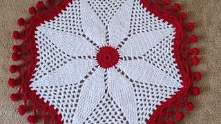 Thalposh, Crochet Thalposh, Woolen Rumal, Crosia Design Thalposh, Round Table Cover,