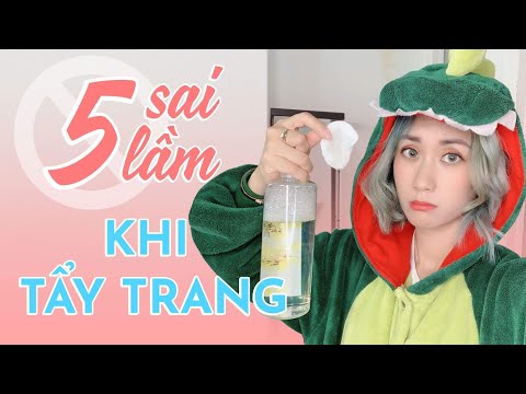 MUỐN HẾT MỤN? 5 SAI LẦM TẨY TRANG | REVIEW NƯỚC TẨY TRANG DERLADIE ? HƯƠNG WITCH