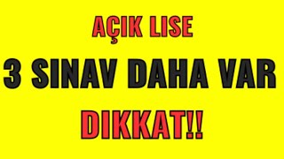 Açık Lise 2021 Sinav Takvi̇mi̇ Önemli Duyuru