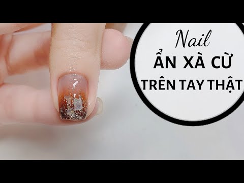 Ẩn xà cừ nail nhanh - Ẩn xà cừ trên tay thật