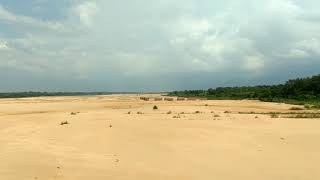 illegal sand extraction from river bed at putulia sand pit