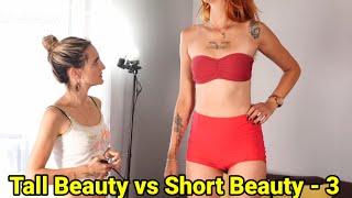 Tall Beauty Vs Short Beauty -3 | Tall Girl Vs Short Girl | Tall Woman Height Comparison