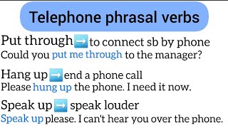 Telephone Phrasal Verbs