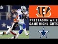 Bengals vs. Cowboys Highlights | NFL 2018 Preseason Week 2