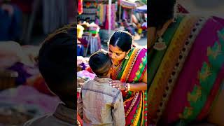 Mother Having A Kiss For Beggar Boy