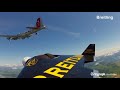 'Jetman' adventurer Yves Rossy flies with B17 bomber aircraft