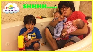 Kid Plays Hide N Seek with Twins baby sisters! Family Fun Playtime with Ryan's Family Review Kid Plays Hide N Seek with Twins baby sisters! Family Fun Playtime with Ryan's Family Review