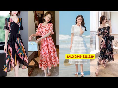 Những mẫu đầm maxi mới nhất, mẫu đầm trễ vai hay xếp tầng là style thời trang được yêu thích nhất