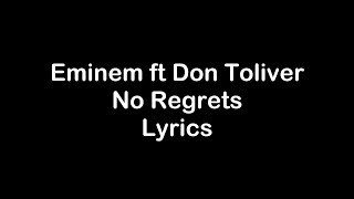 Watch Eminem No Regrets feat Don Toliver video