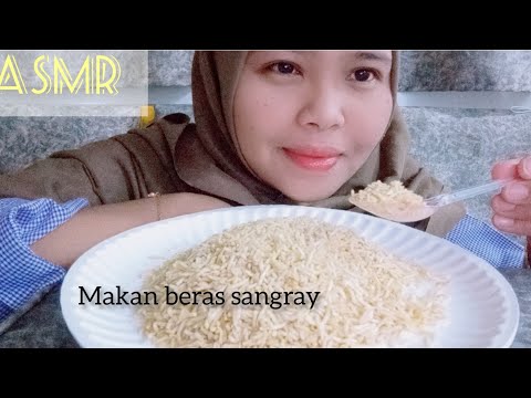 ASMR:Eating Roasted Raw Rice!!  !!crispy banget 😍