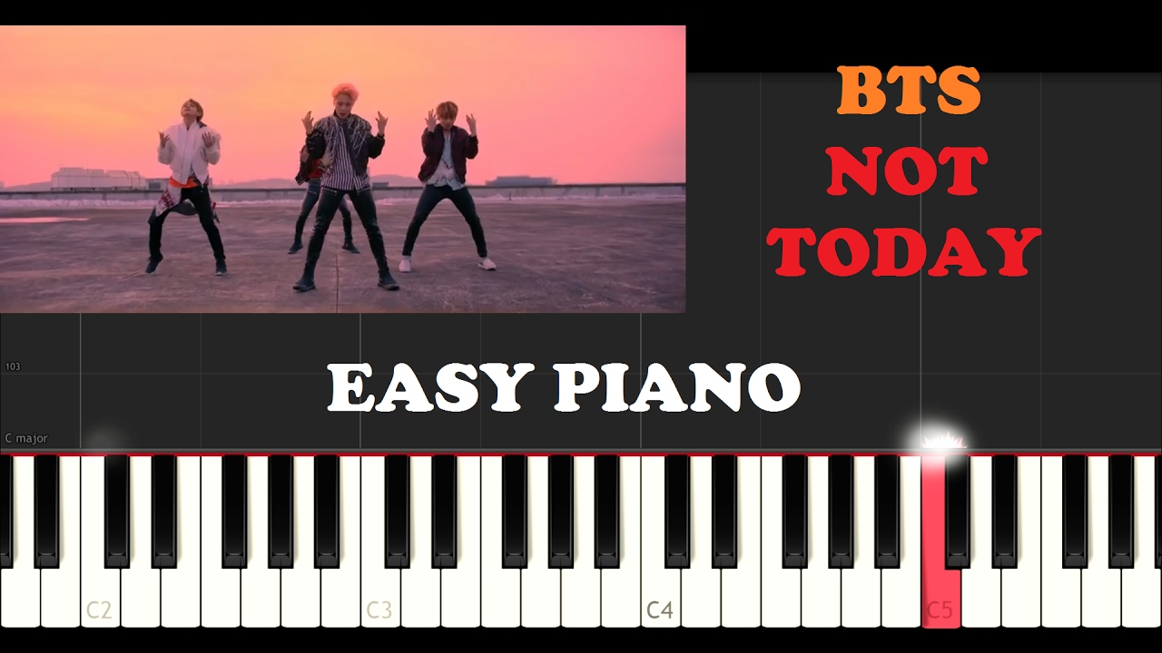 BTS - Not Today (EASY Piano Tutorial)