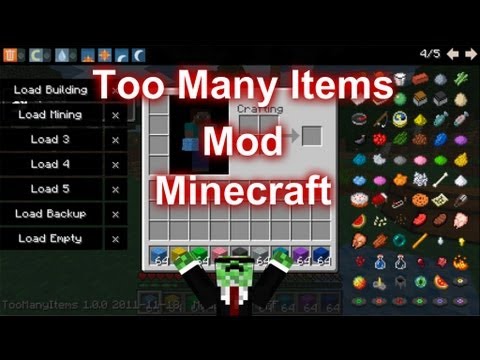 Too Many Items - Descarga e Instalación para Minecraft 1.7.2/1.7.10