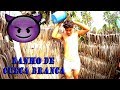 #DESAFIO BANHO FRIO DE CUECA BRANCA NO BANHEIRO DE PALHA
