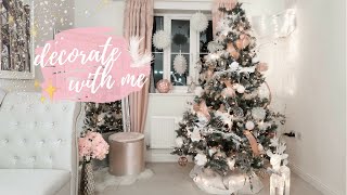 DECORATING MY HOUSE FOR CHRISTMAS 2018 | BLUSH PINK + FAUX FUR TREE